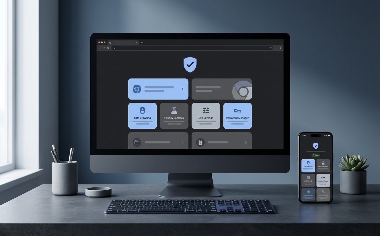 谷歌浏览器安全检查与隐私设置界面